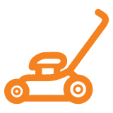 lawn-mower-icon - orange